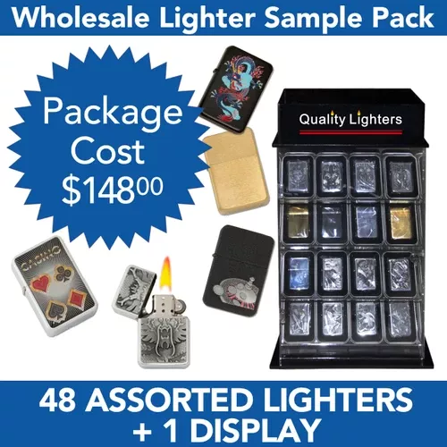 48 Lighters Package Deal SPL3 (48 pcs.+L218) Includes Lighter Display | Holds 32 Lighters