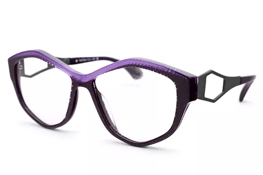 A05501Two-Toned Geometric Eyeglasses