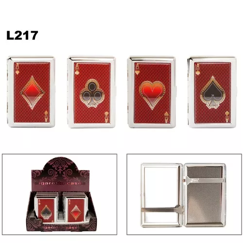 Cigarette Cases L217 (12 pcs.) Fit 100's ~ Ace of Suit