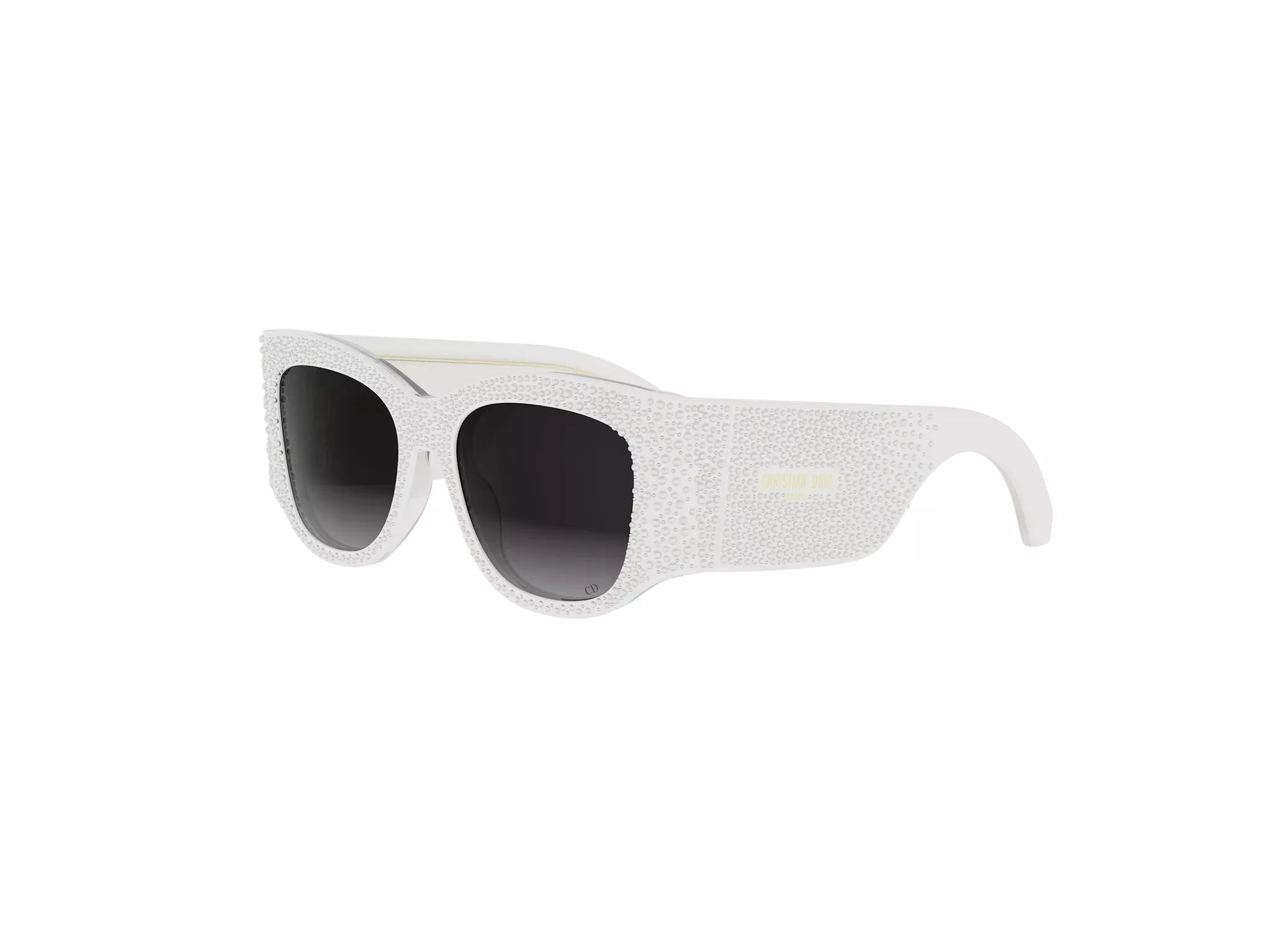White Square Acetate Sunglasses